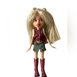 Stylish Doll with Blonde Hair and Red Outfit